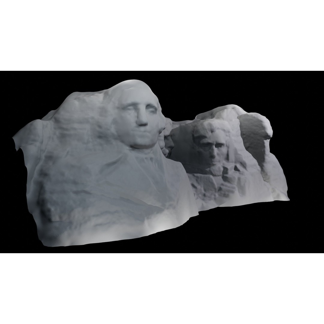 Mount Rushmore 3D Model – Detailed Landscape Scene, Blender & STL - View 31