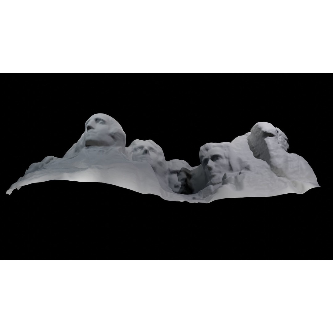 Mount Rushmore 3D Model – Detailed Landscape Scene, Blender & STL - View 32