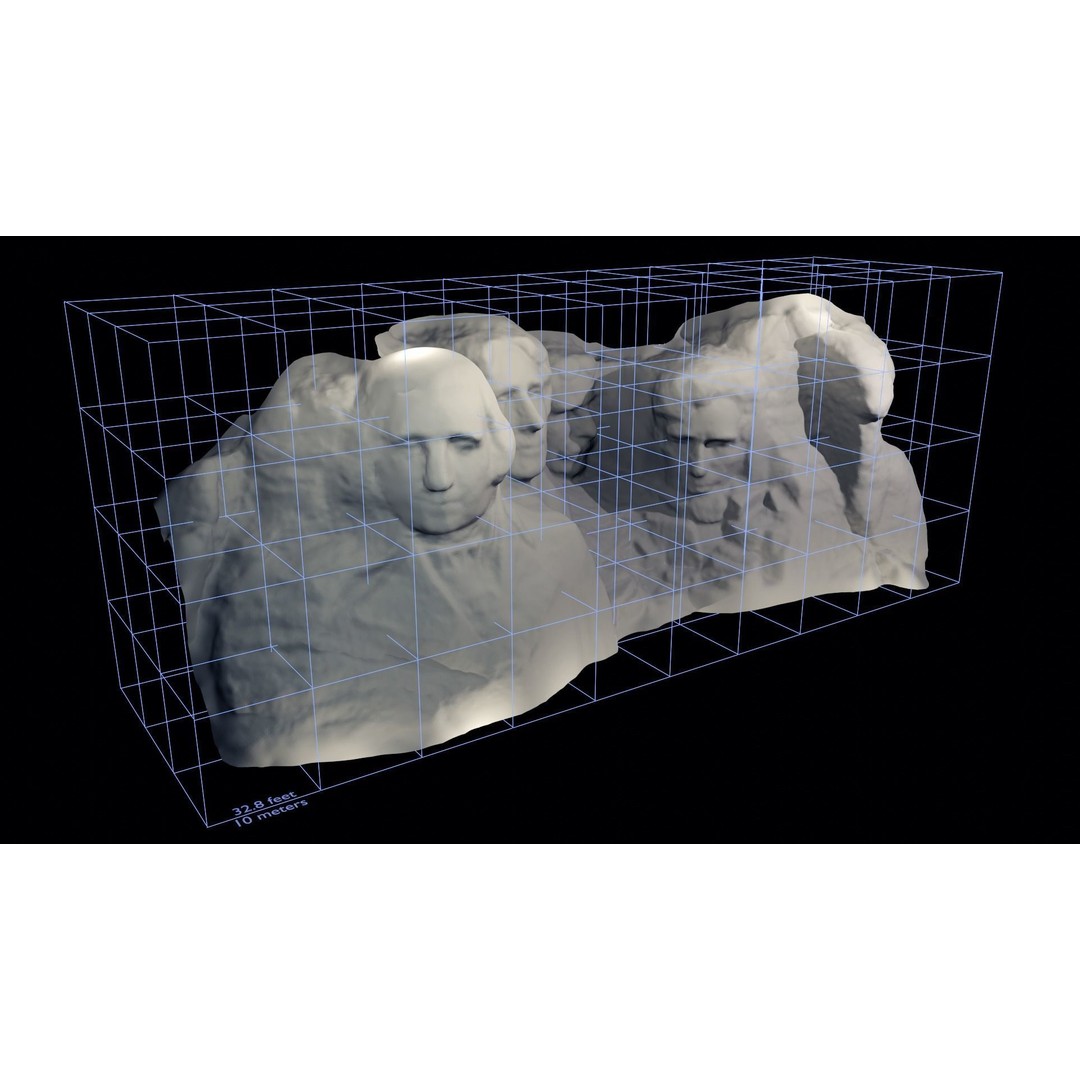 Mount Rushmore 3D Model – Detailed Landscape Scene, Blender & STL - View 34