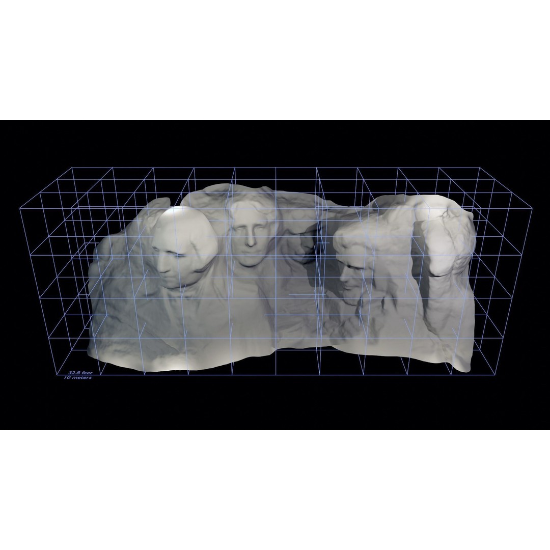 Mount Rushmore 3D Model – Detailed Landscape Scene, Blender & STL - View 35