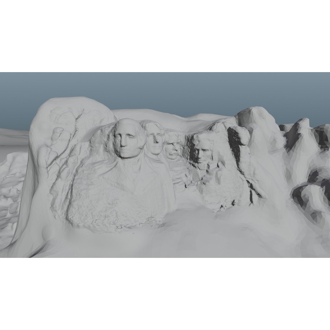 Mount Rushmore 3D Model – Detailed Landscape Scene, Blender & STL - View 36