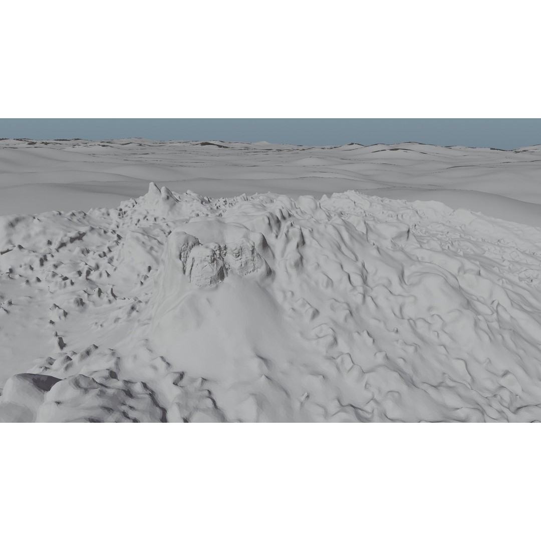 Mount Rushmore 3D Model – Detailed Landscape Scene, Blender & STL - View 41