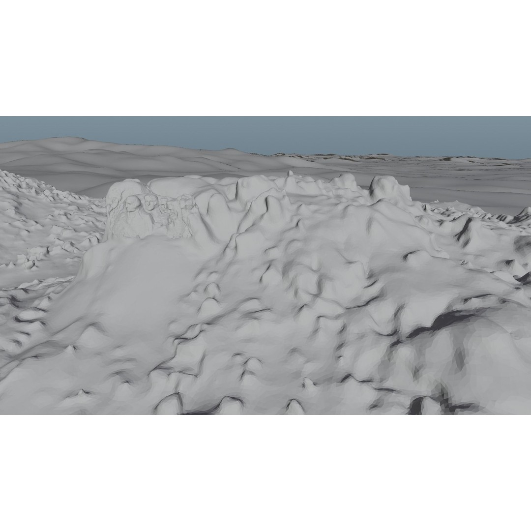 Mount Rushmore 3D Model – Detailed Landscape Scene, Blender & STL - View 42