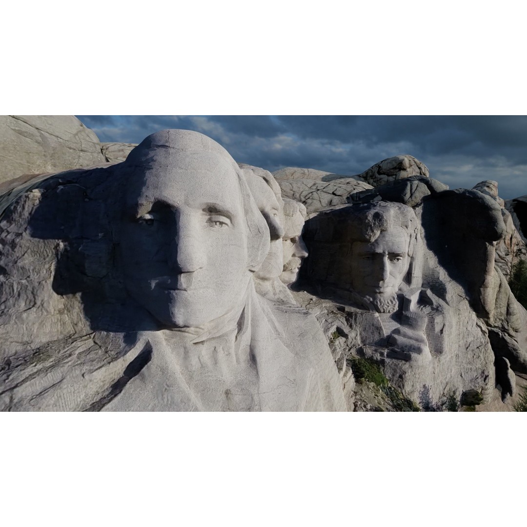 Mount Rushmore 3D Model – Detailed Landscape Scene, Blender & STL - View 8