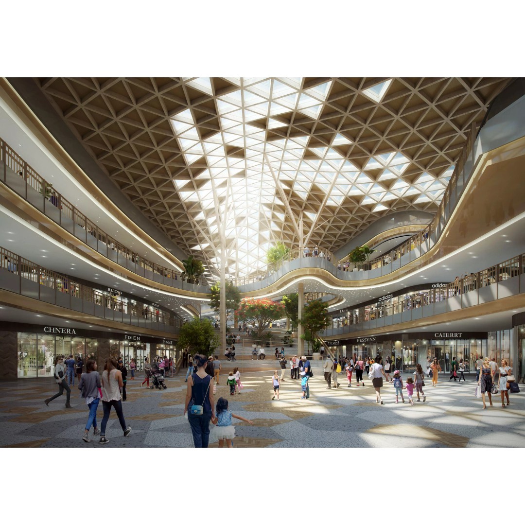 Large Shopping Mall Atrium 3D Model – High-Quality Architectural Visualization - View 2