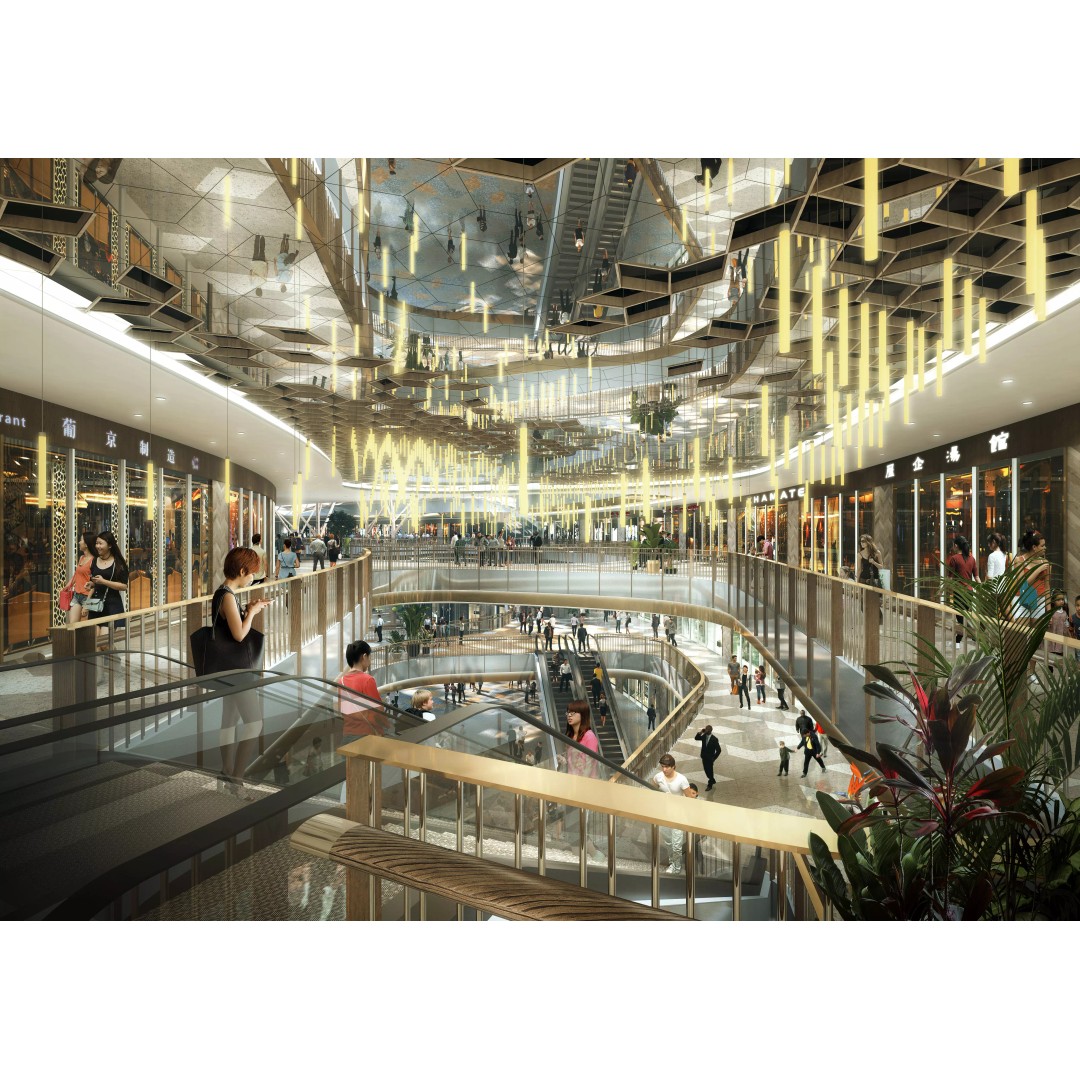Large Shopping Mall Atrium 3D Model – High-Quality Architectural Visualization - View 4