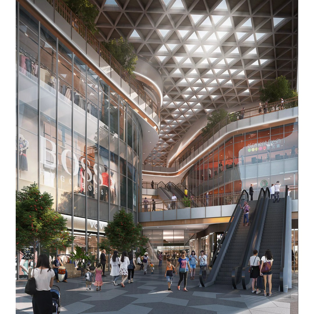 Large Shopping Mall Atrium 3D Model – High-Quality Architectural Visualization - View 6