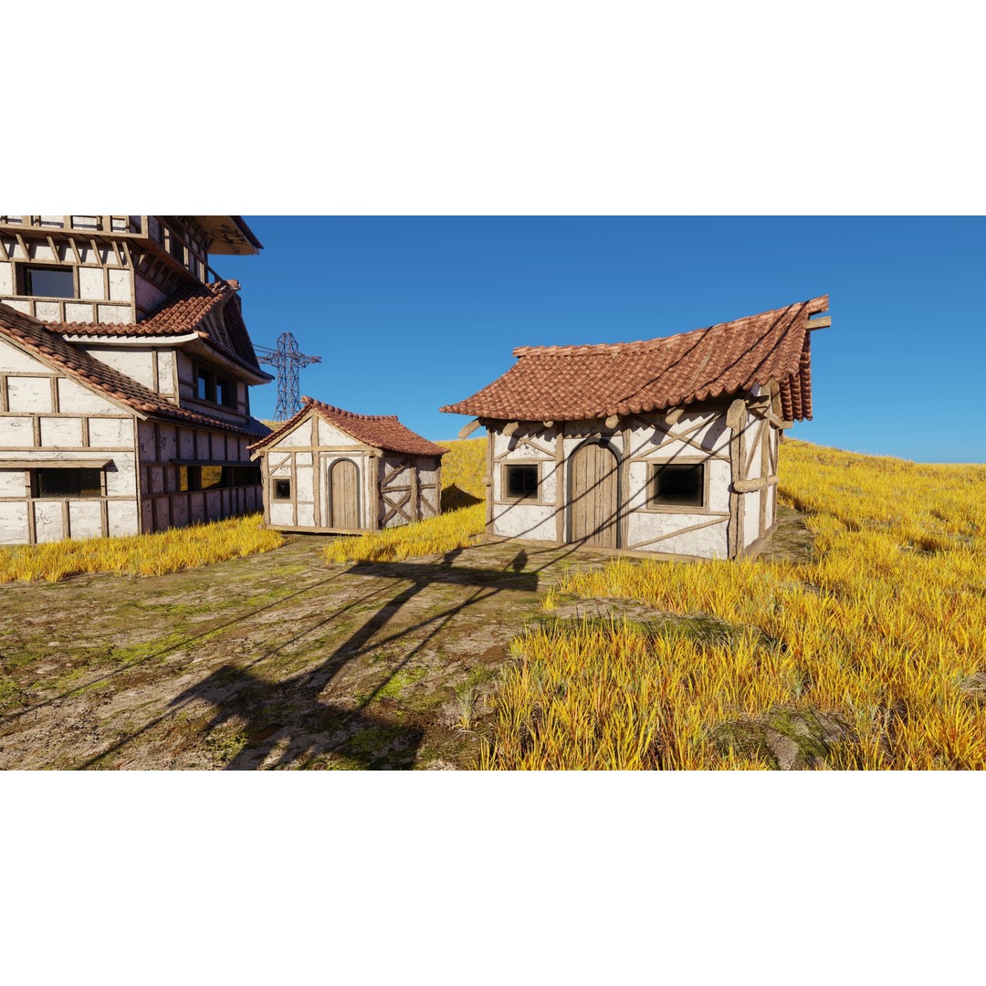 Farm Flower Field Scene 3D Model – High Poly Landscape Asset for Blender - View 10