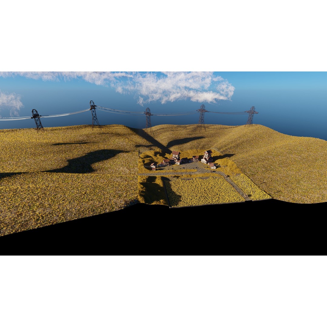 Farm Flower Field Scene 3D Model – High Poly Landscape Asset for Blender - View 18