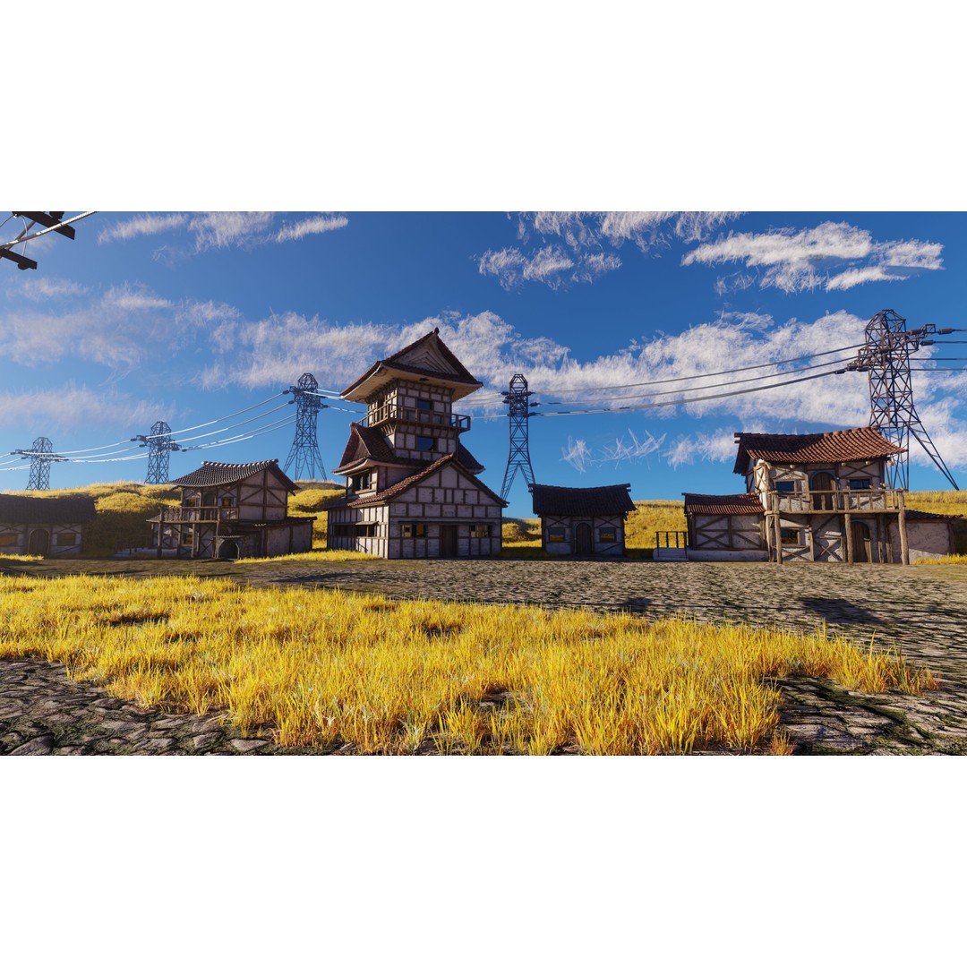Farm Flower Field Scene 3D Model – High Poly Landscape Asset for Blender - View 8