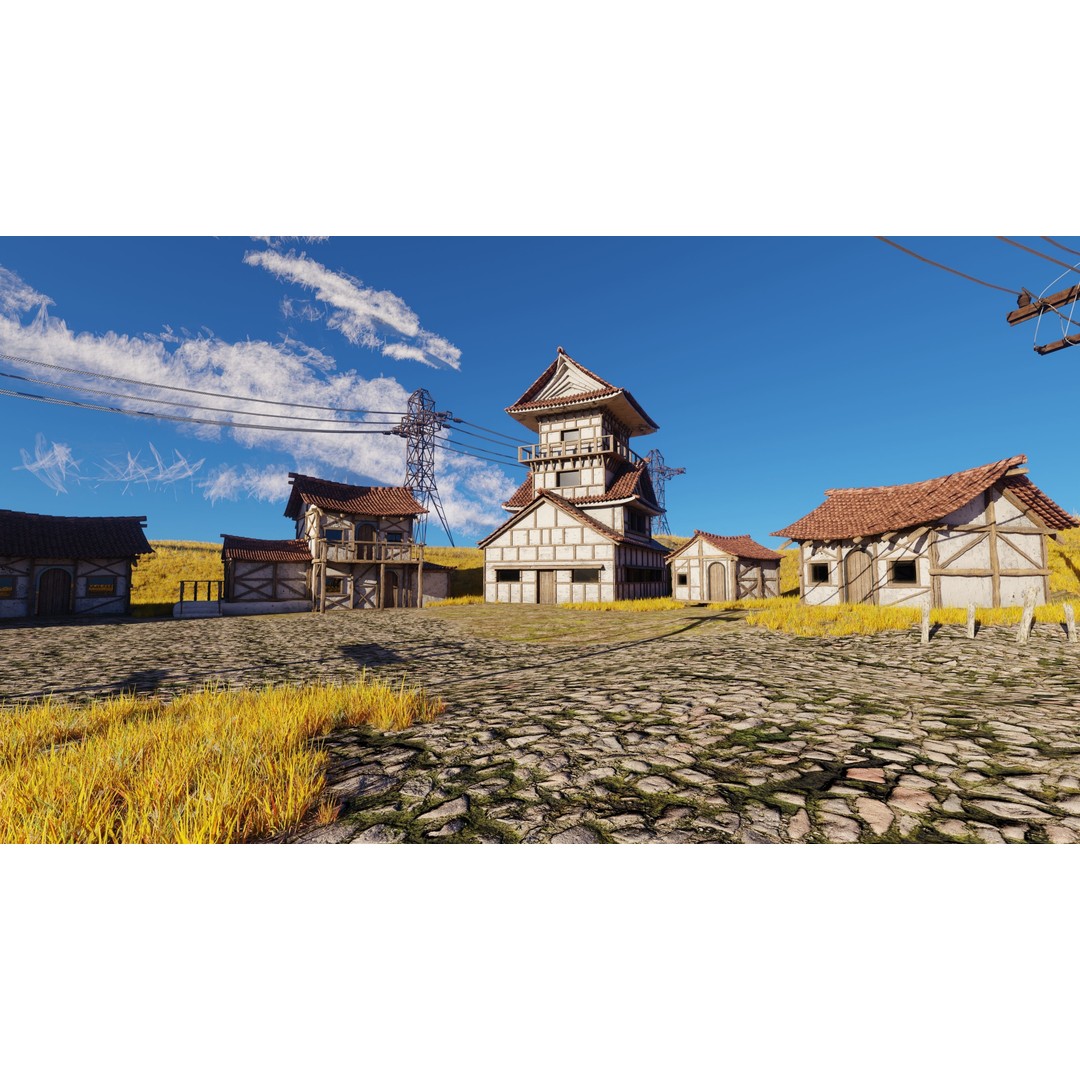 Farm Flower Field Scene 3D Model – High Poly Landscape Asset for Blender - View 9