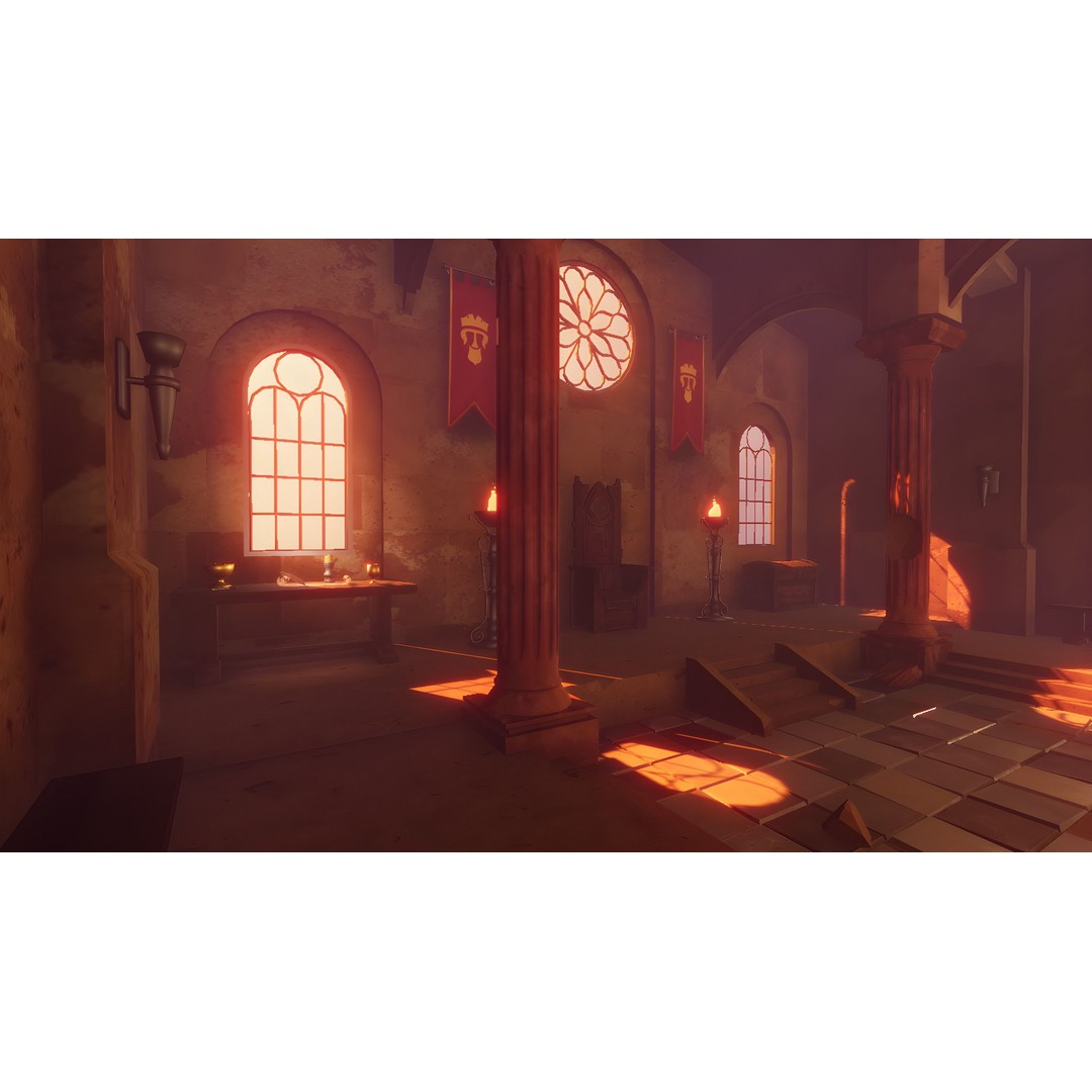 Ancient Temple 3D Model – Low Poly Game Asset, FBX, Unity Ready - View 13