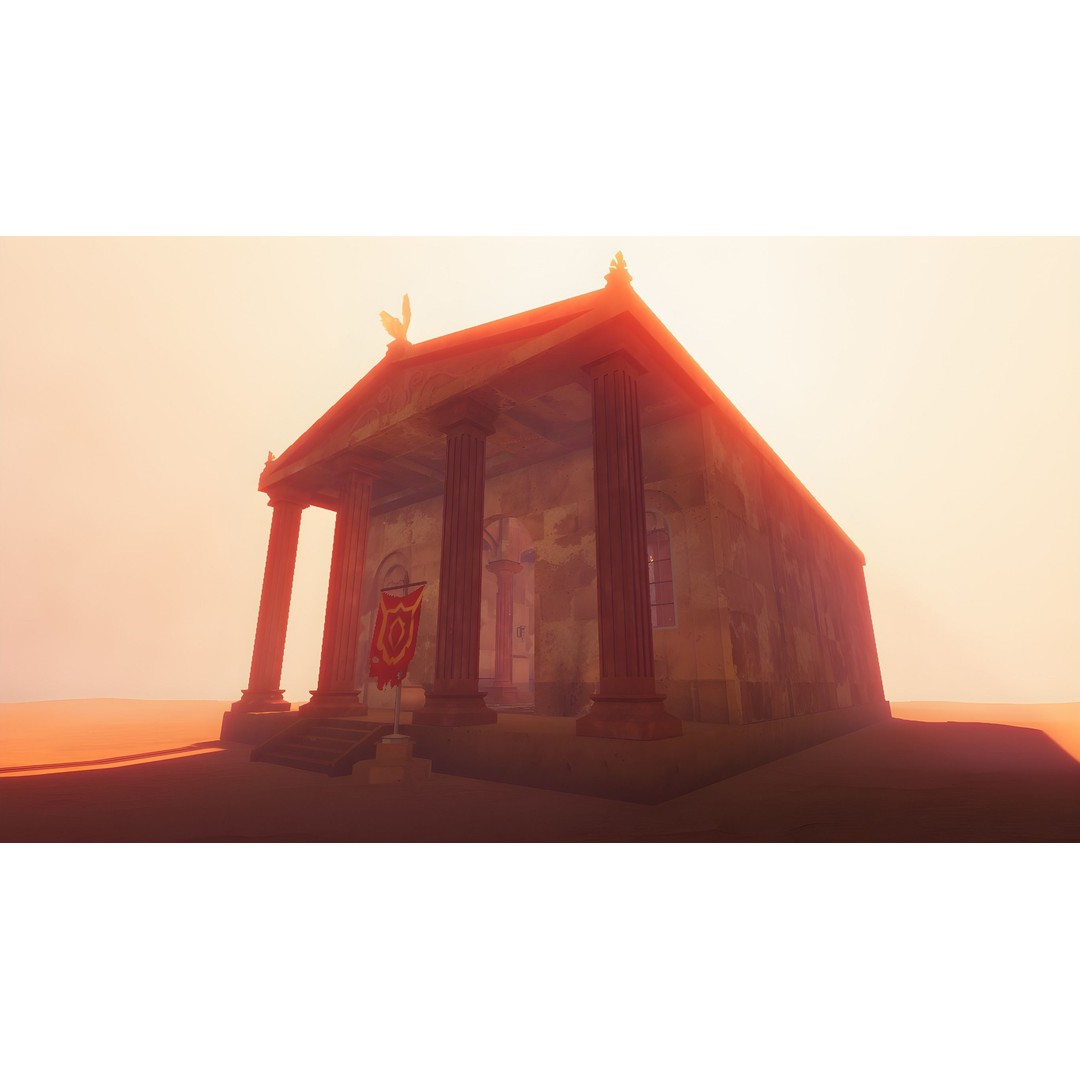 Ancient Temple 3D Model – Low Poly Game Asset, FBX, Unity Ready - View 20