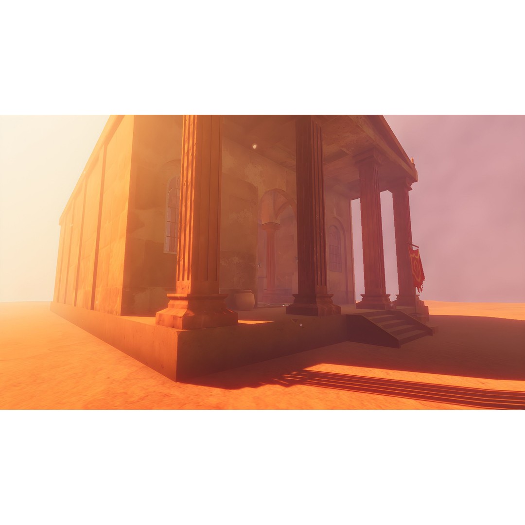 Ancient Temple 3D Model – Low Poly Game Asset, FBX, Unity Ready - View 22