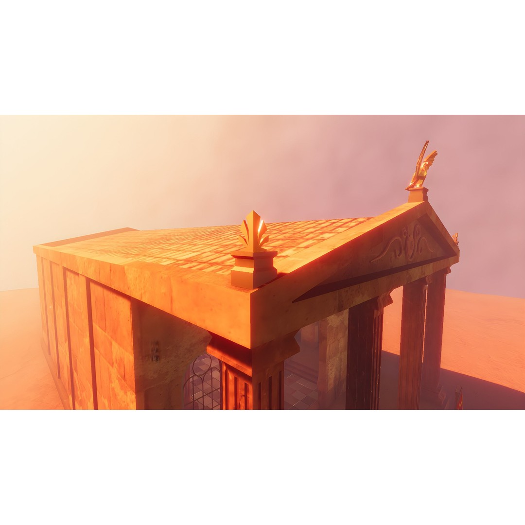 Ancient Temple 3D Model – Low Poly Game Asset, FBX, Unity Ready - View 23