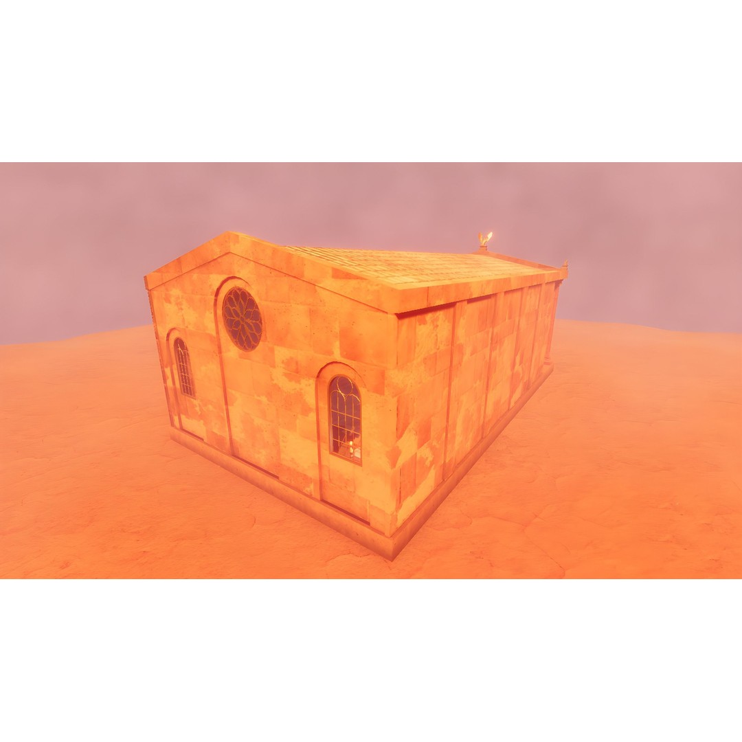 Ancient Temple 3D Model – Low Poly Game Asset, FBX, Unity Ready - View 26