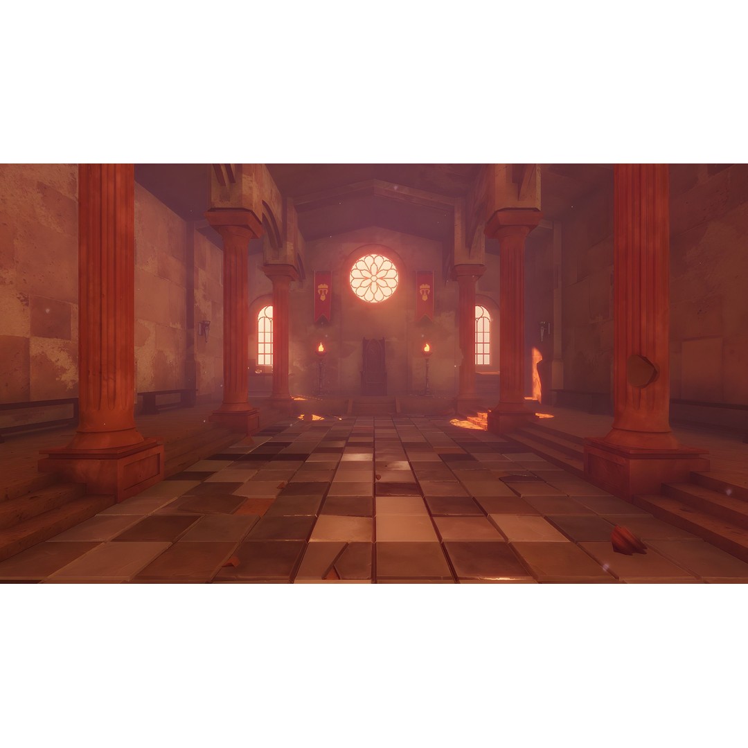 Ancient Temple 3D Model – Low Poly Game Asset, FBX, Unity Ready - View 3