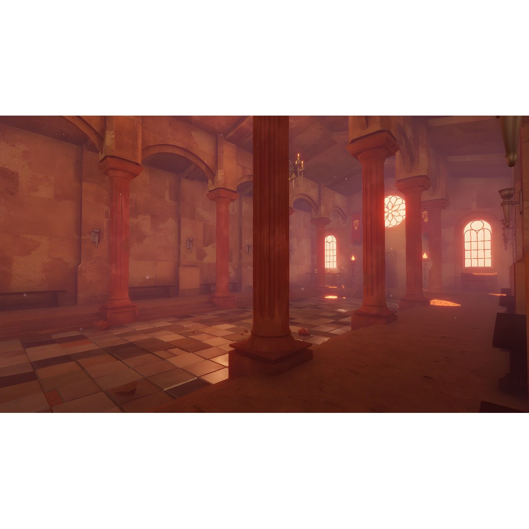 Ancient Temple 3D Model – Low Poly Game Asset, FBX, Unity Ready - View 39