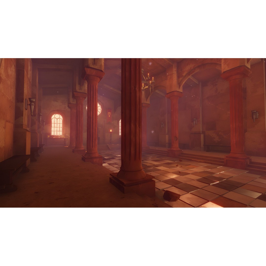 Ancient Temple 3D Model – Low Poly Game Asset, FBX, Unity Ready - View 40