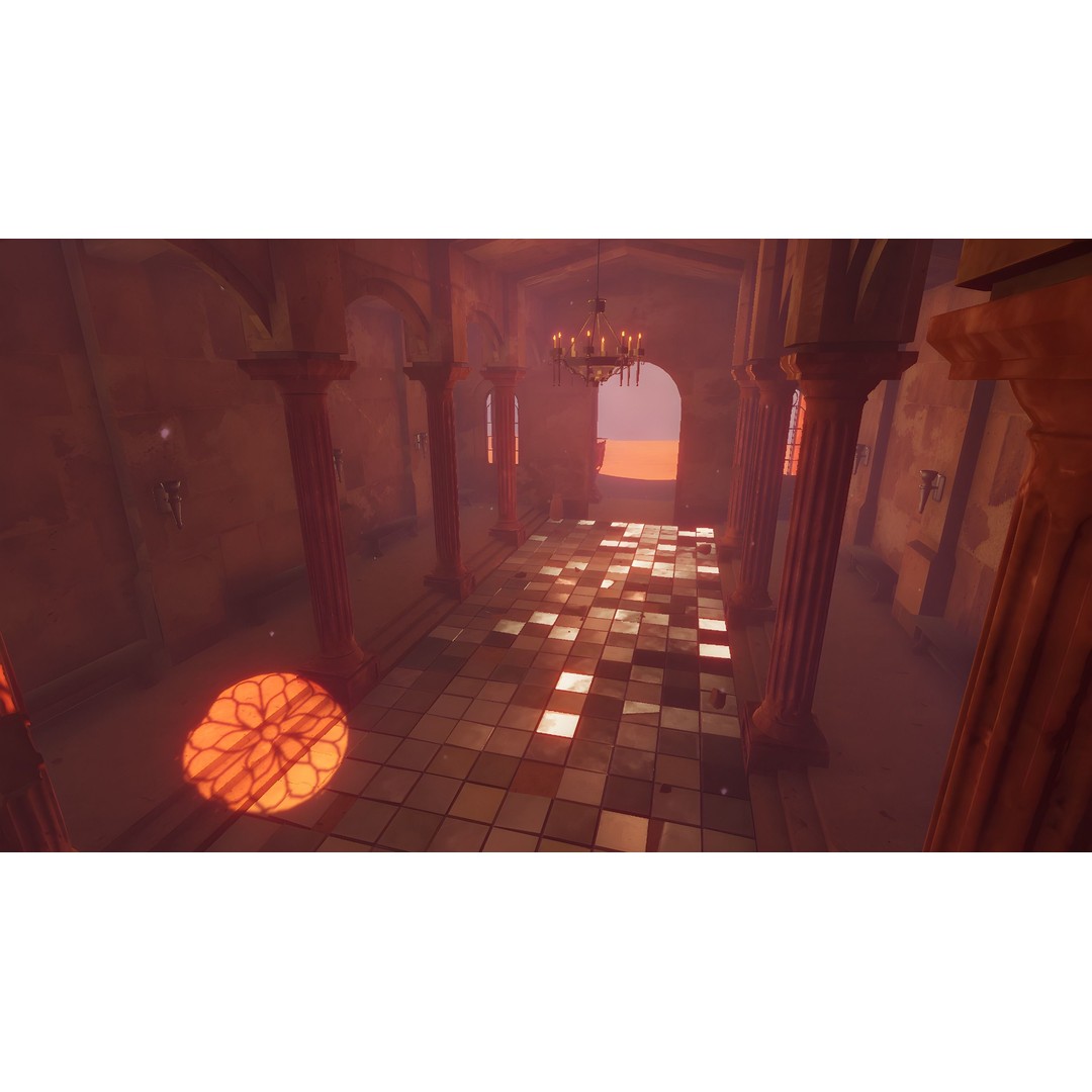 Ancient Temple 3D Model – Low Poly Game Asset, FBX, Unity Ready - View 9