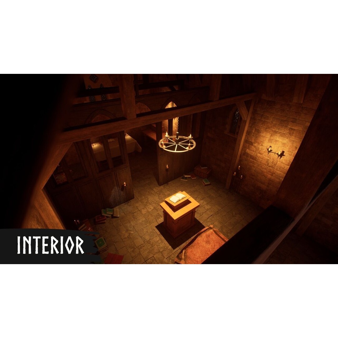Graveyard Cemetery 3D Model – Low Poly Modular Environment, FBX - View 10