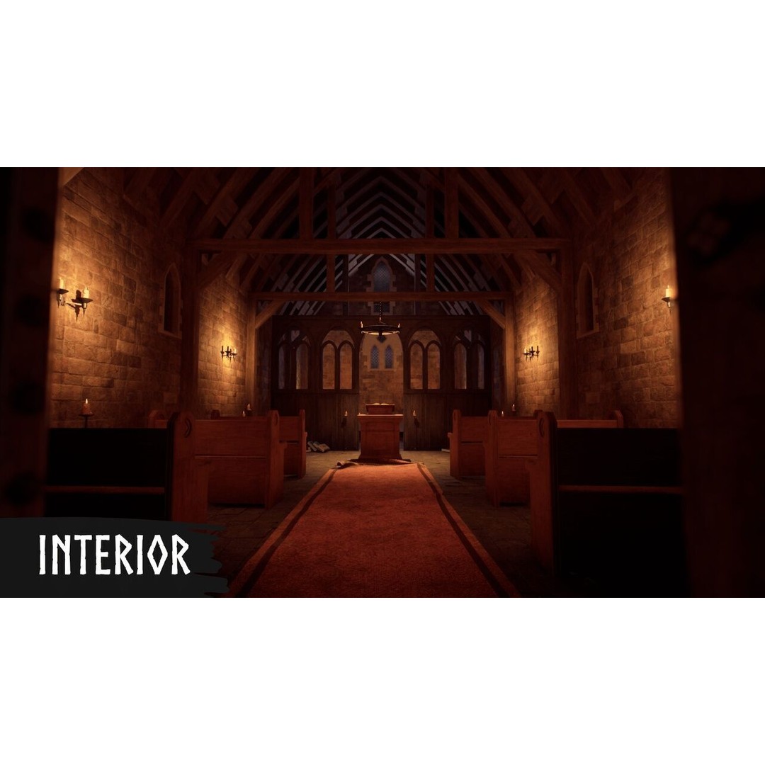 Graveyard Cemetery 3D Model – Low Poly Modular Environment, FBX - View 11