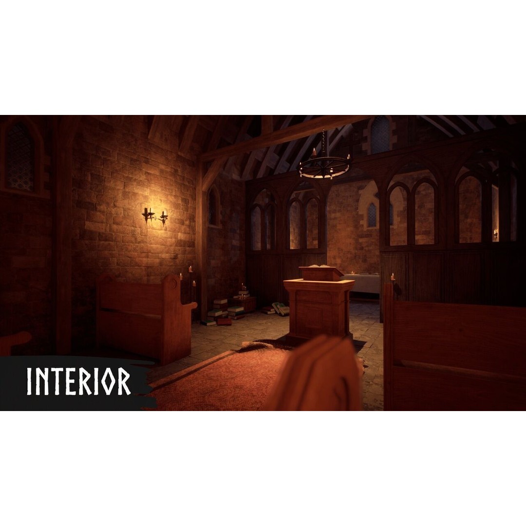 Graveyard Cemetery 3D Model – Low Poly Modular Environment, FBX - View 12