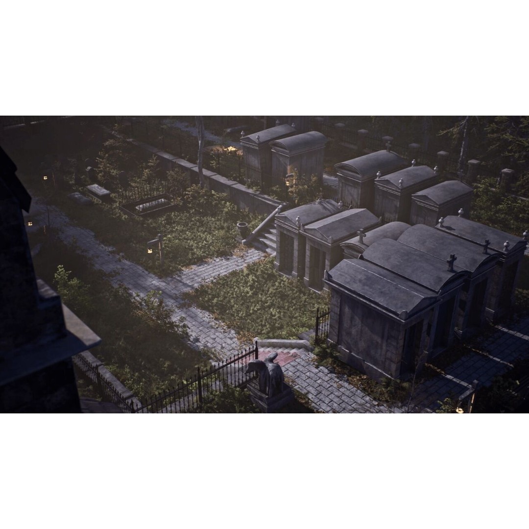 Graveyard Cemetery 3D Model – Low Poly Modular Environment, FBX - View 7
