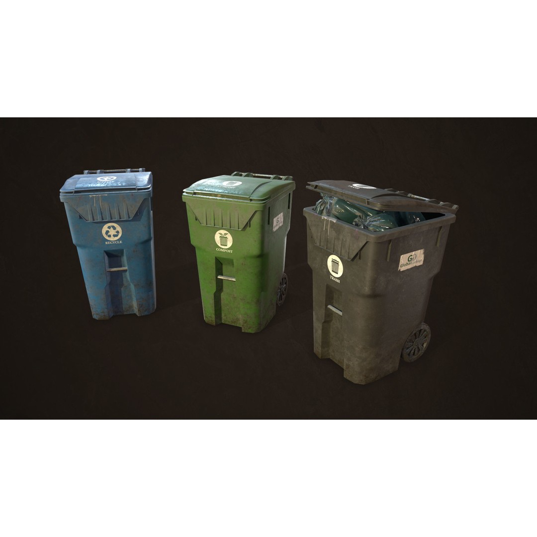 Urban Trash Pack Vol 3 3D Model – Low Poly Game Ready Assets, FBX - View 13