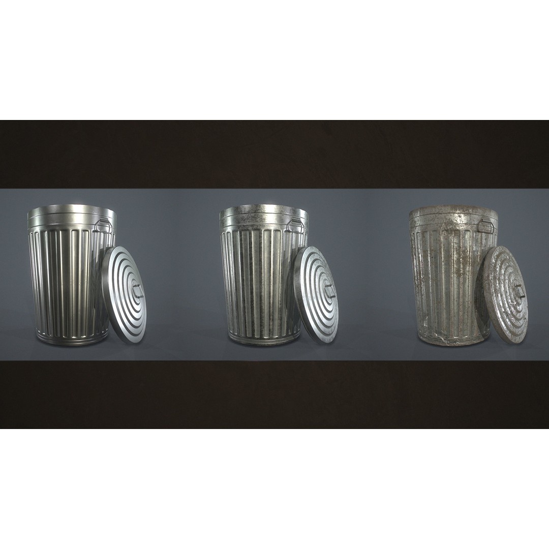 Urban Trash Pack Vol 3 3D Model – Low Poly Game Ready Assets, FBX - View 17