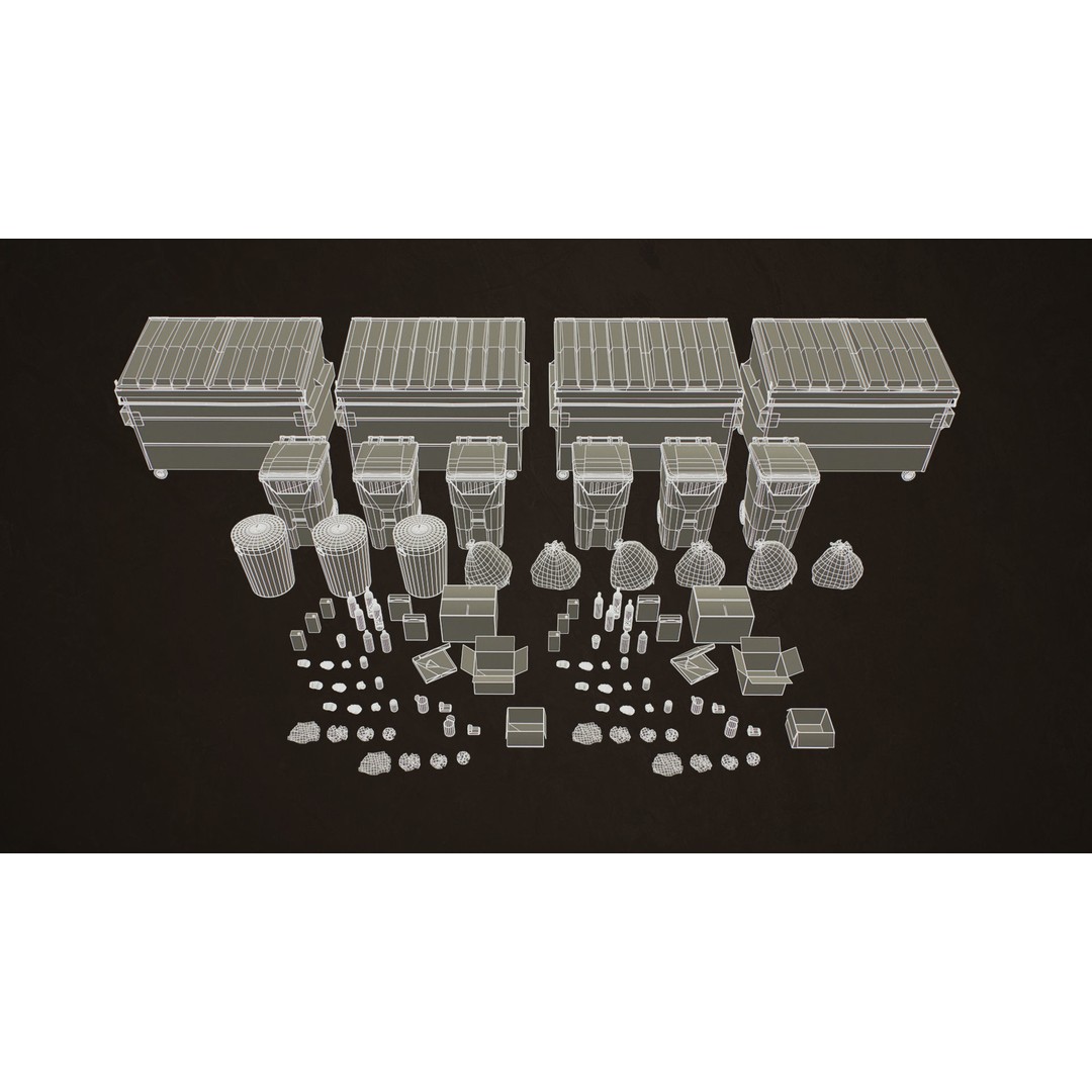 Urban Trash Pack Vol 3 3D Model – Low Poly Game Ready Assets, FBX - View 19
