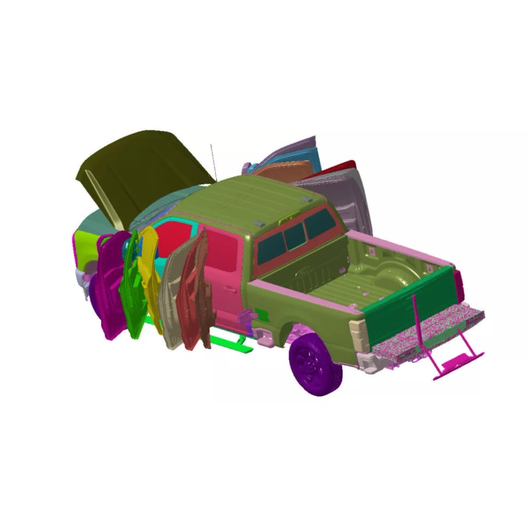 F250 4X4 CC Lariat 2023 3D Model – High Detail Vehicle Scan, STL - View 3