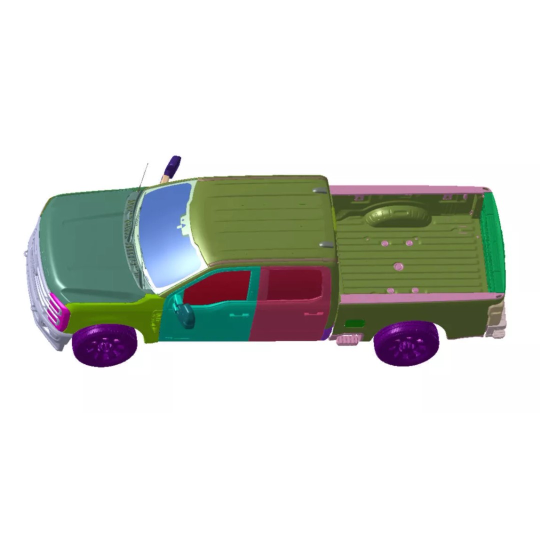 F250 4X4 CC Lariat 2023 3D Model – High Detail Vehicle Scan, STL - View 4