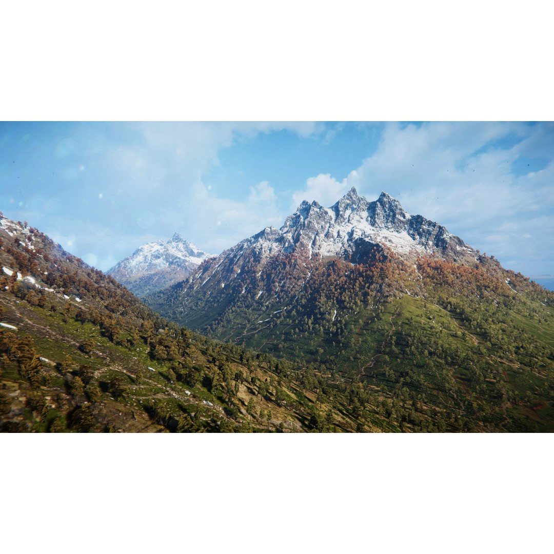 Snowy Peaks 3D Model – Low Poly Game-Ready Environment for Unity - View 3