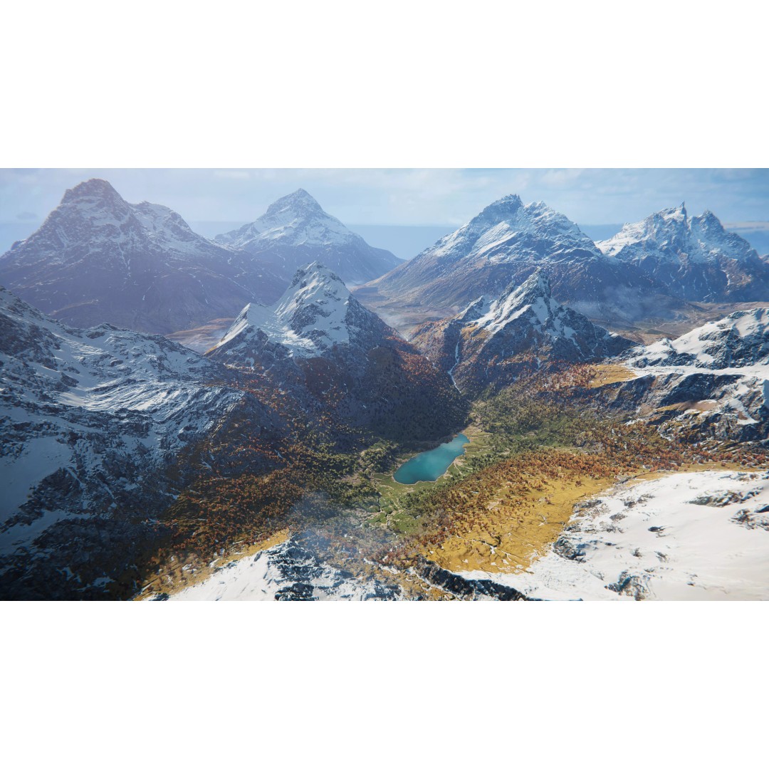 Snowy Peaks 3D Model – Low Poly Game-Ready Environment for Unity - View 7