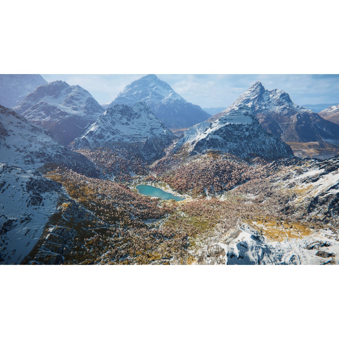 Snowy Peaks 3D Model – Low Poly Game-Ready Environment for Unity - View 9