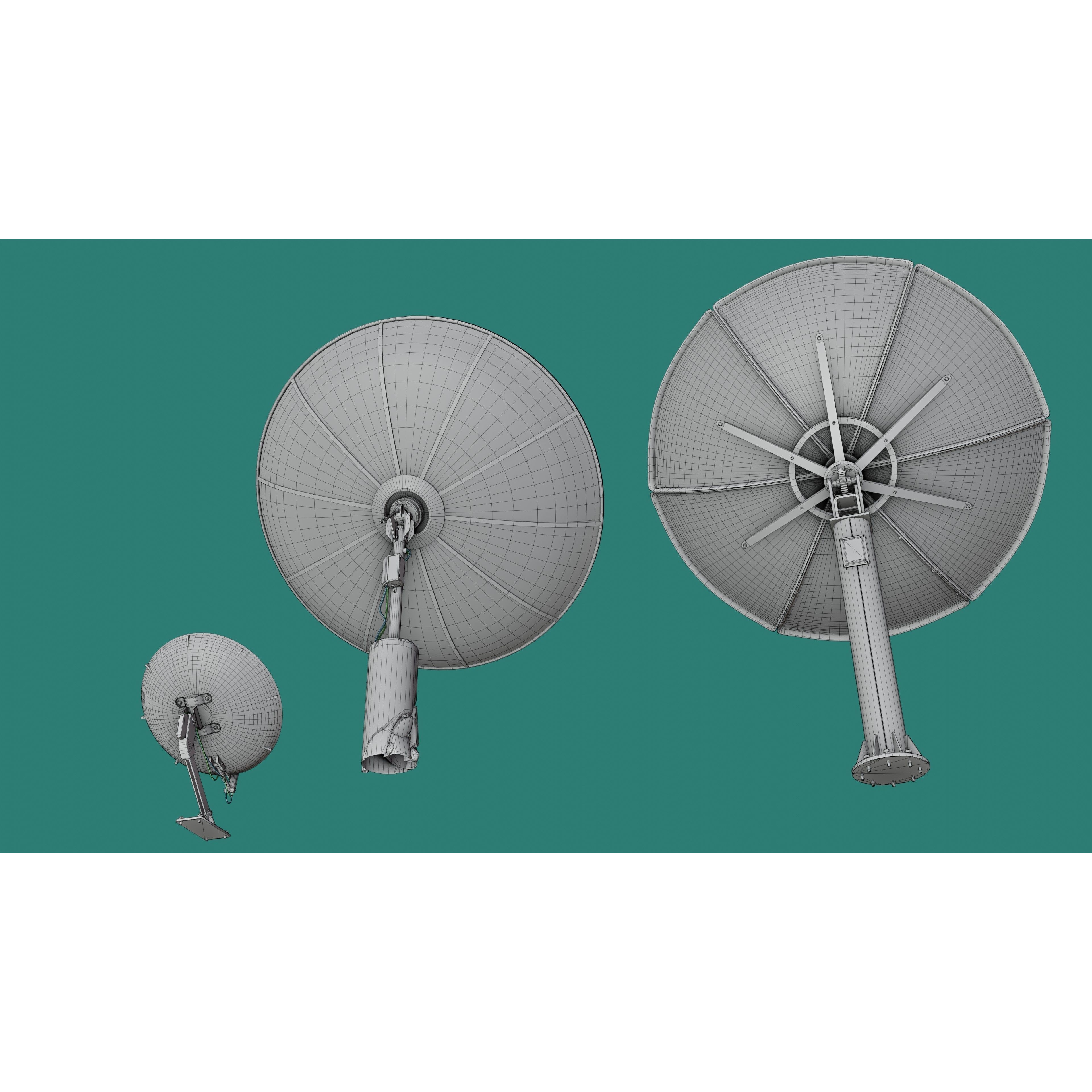 Satellite Antenna - Low-Poly Game-Ready 3D Model