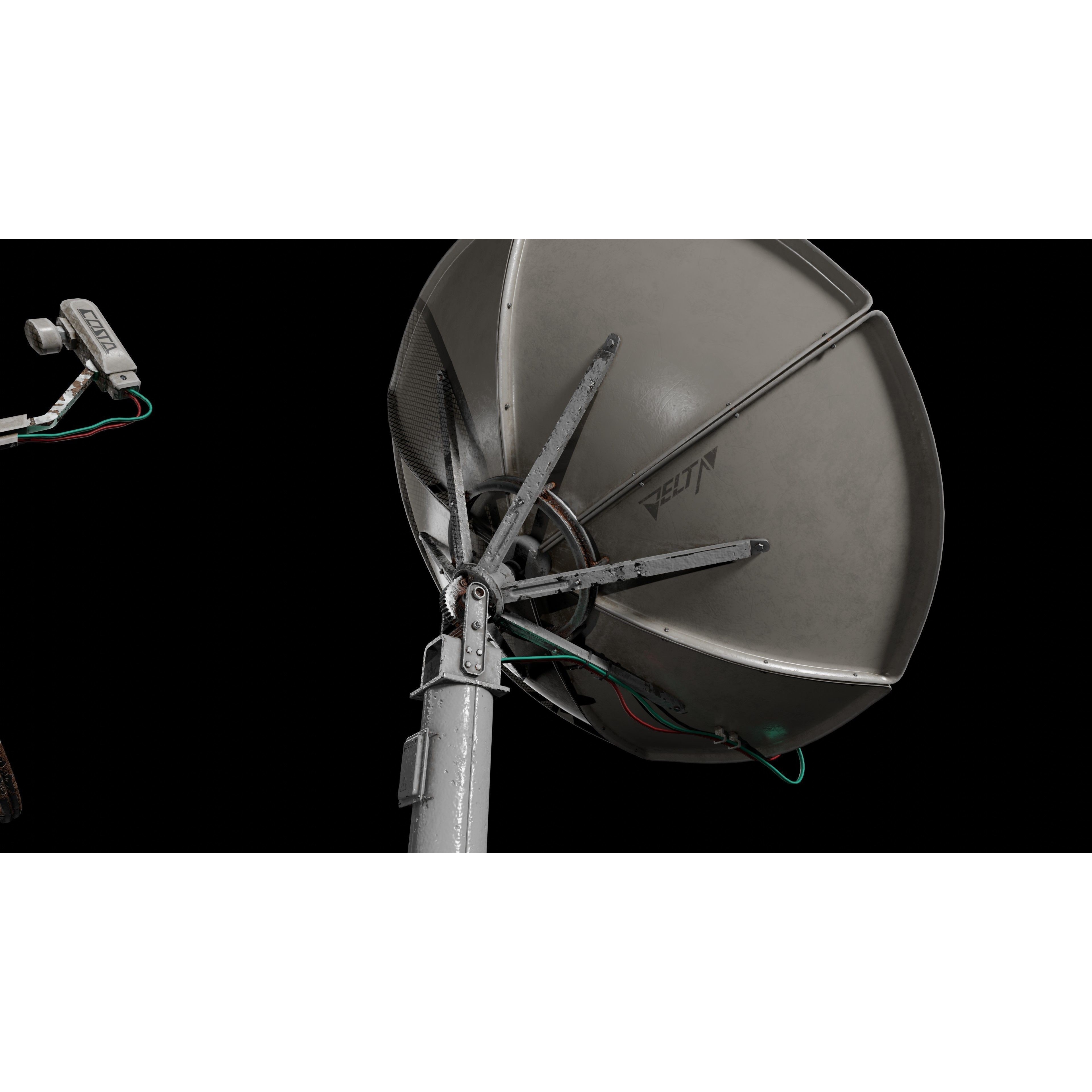 Satellite Antenna - Low-Poly Game-Ready 3D Model - View 10