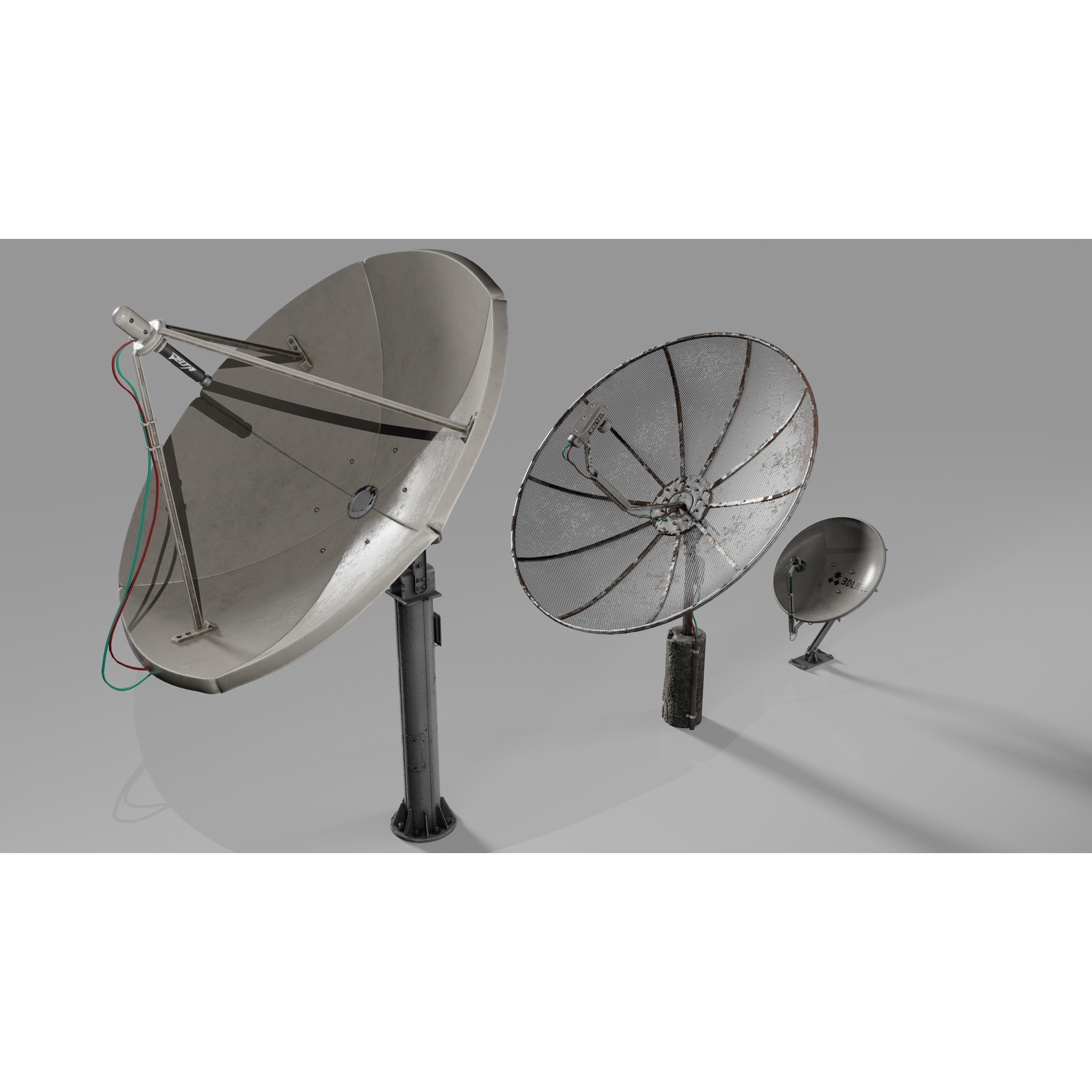 Satellite Antenna - Low-Poly Game-Ready 3D Model - View 13