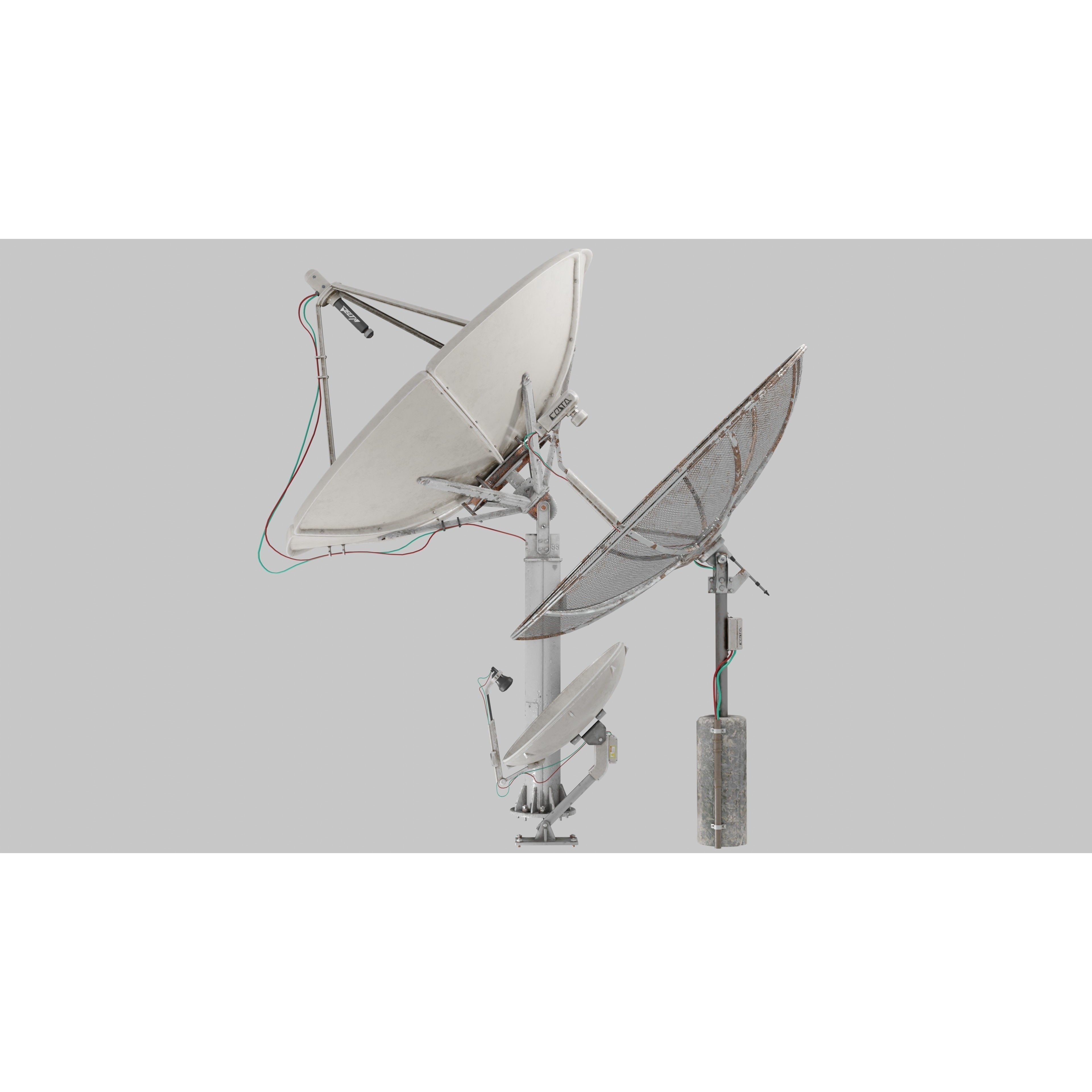 Satellite Antenna - Low-Poly Game-Ready 3D Model - View 14