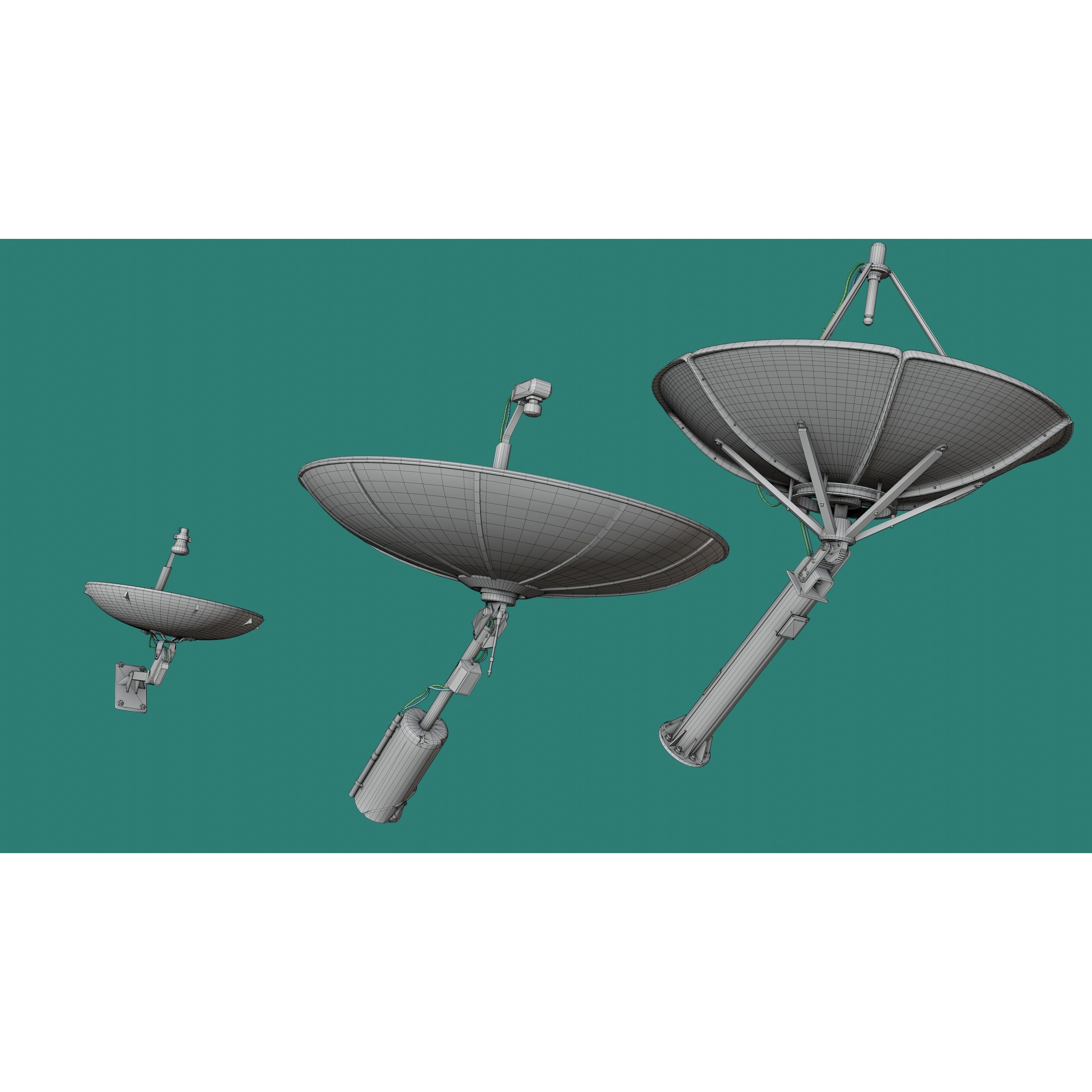 Satellite Antenna - Low-Poly Game-Ready 3D Model - View 18
