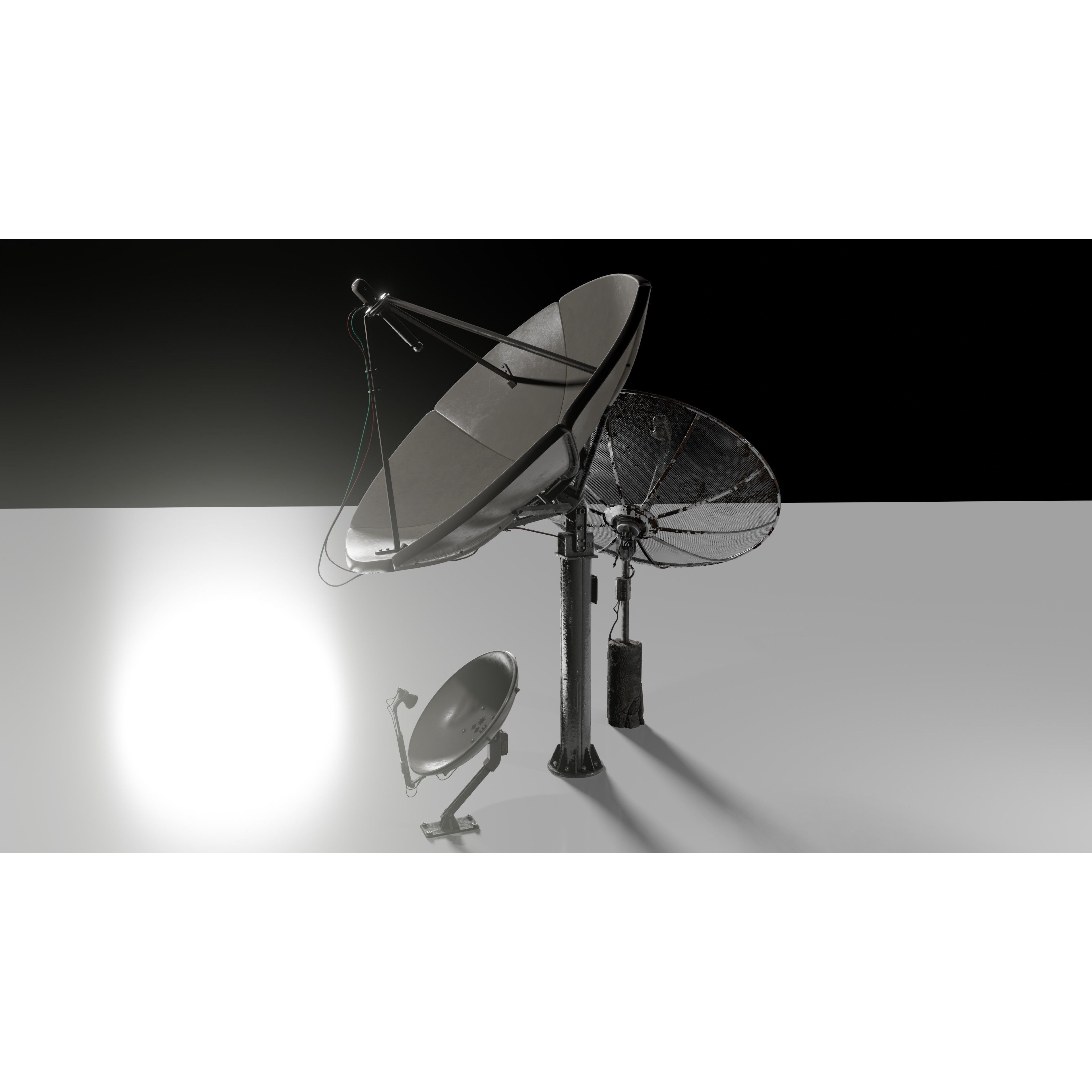 Satellite Antenna - Low-Poly Game-Ready 3D Model - View 5