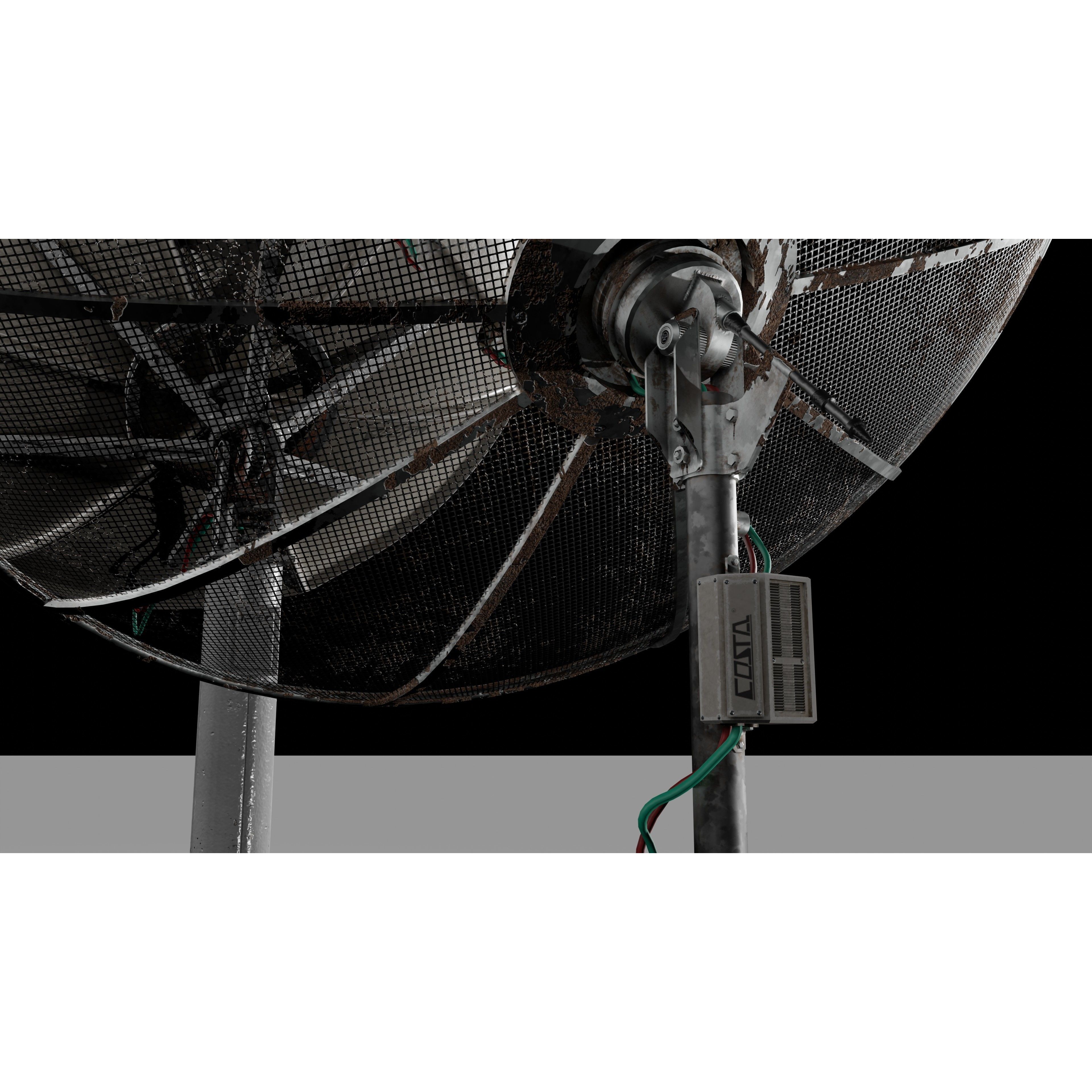 Satellite Antenna - Low-Poly Game-Ready 3D Model - View 9
