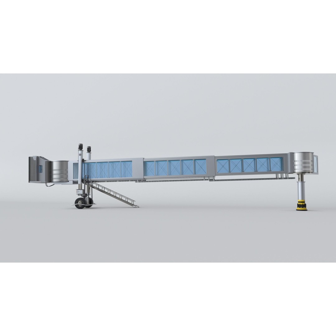 Airport Passenger Bridge 3D Model – Rigged Animation Asset, FBX, OBJ - View 22