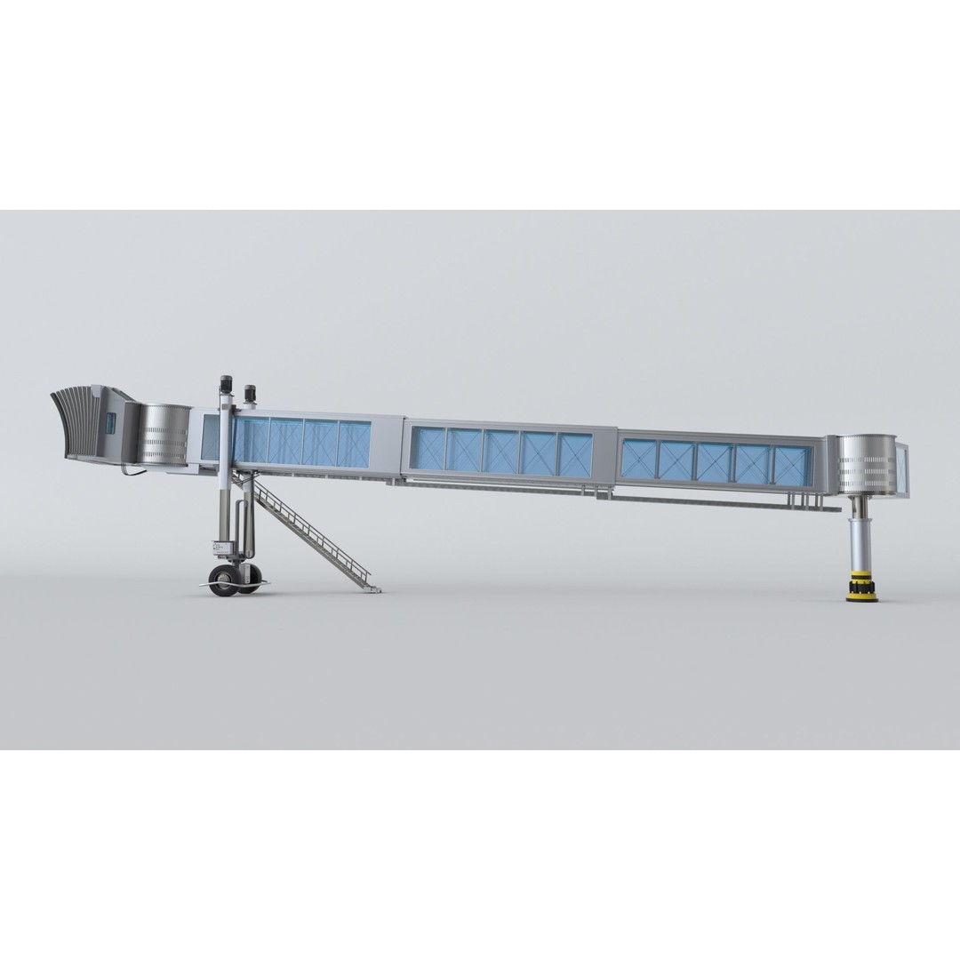 Airport Passenger Bridge 3D Model – Rigged Animation Asset, FBX, OBJ - View 26