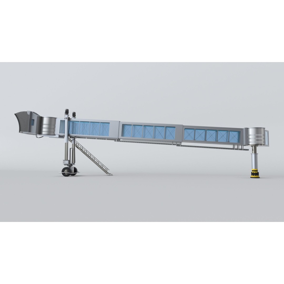 Airport Passenger Bridge 3D Model – Rigged Animation Asset, FBX, OBJ - View 28