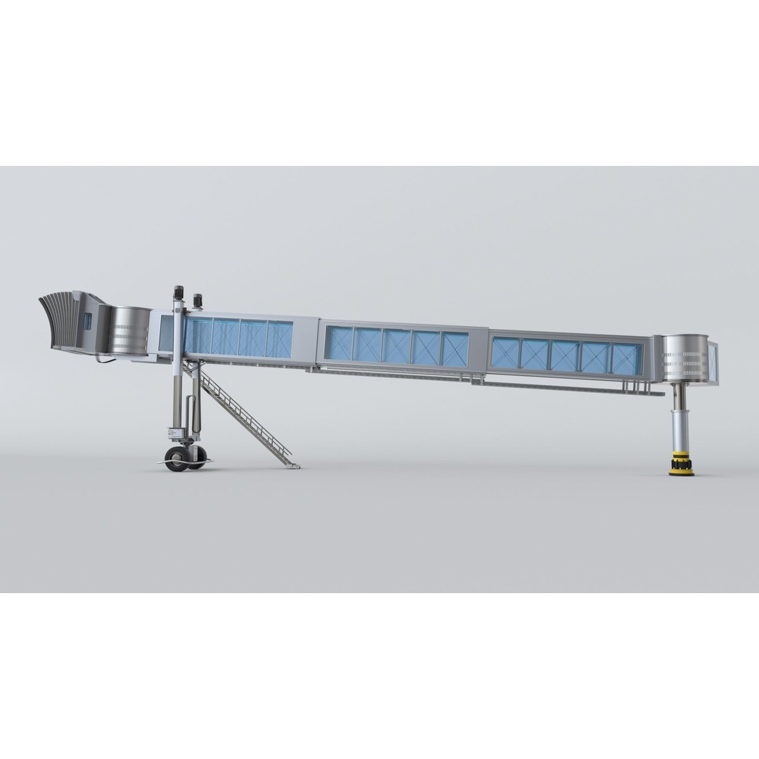 Airport Passenger Bridge 3D Model – Rigged Animation Asset, FBX, OBJ - View 29
