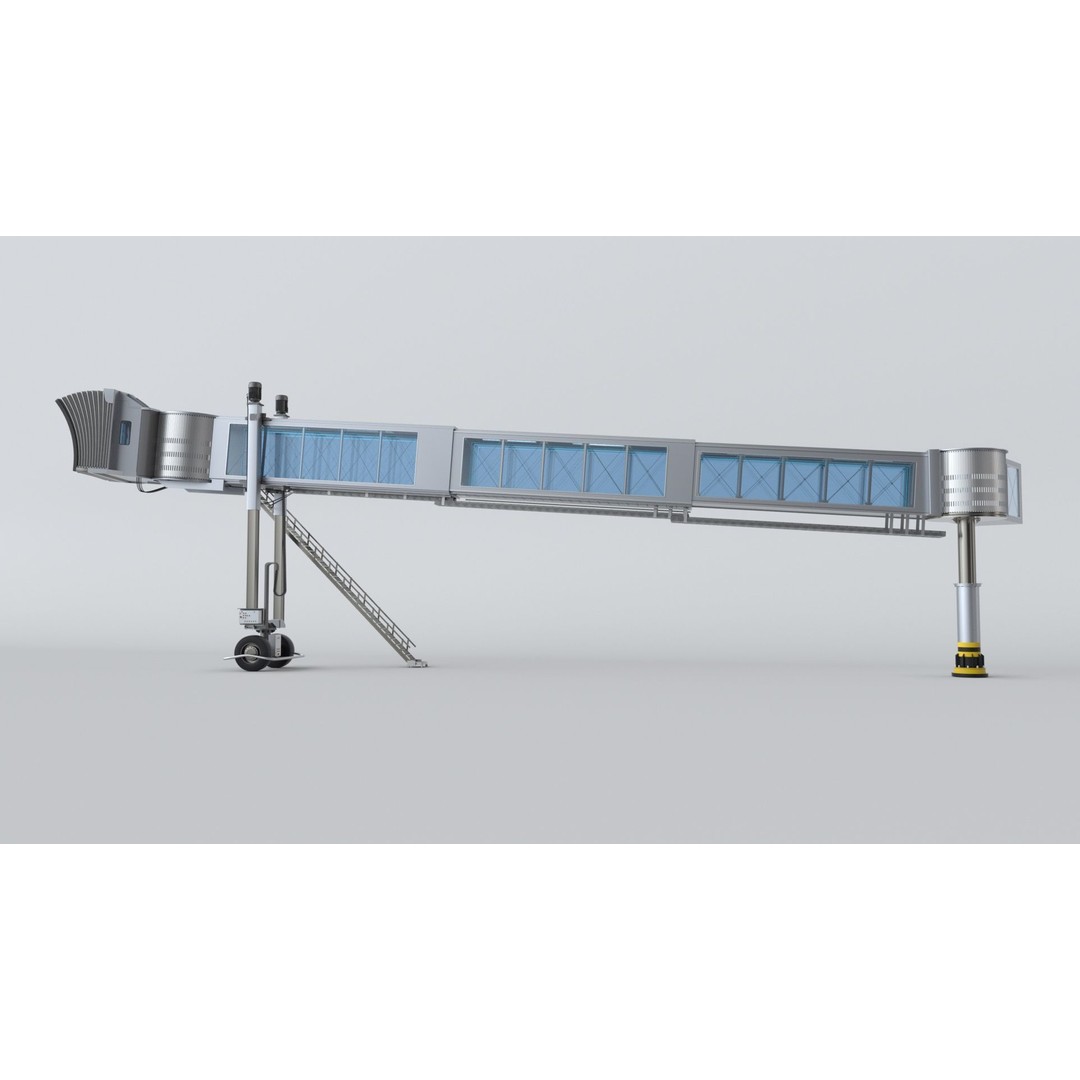 Airport Passenger Bridge 3D Model – Rigged Animation Asset, FBX, OBJ - View 32
