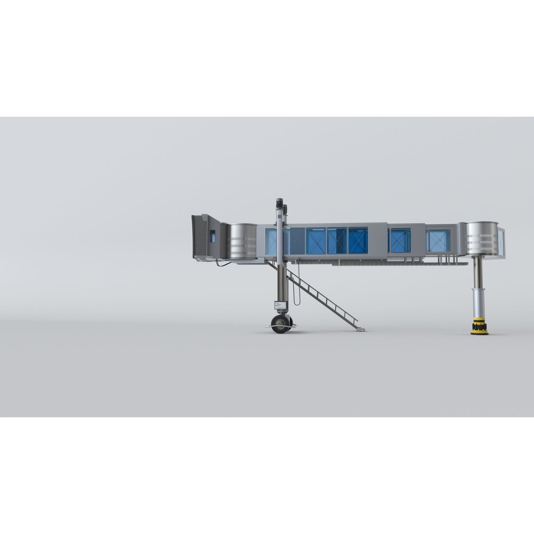 Airport Passenger Bridge 3D Model – Rigged Animation Asset, FBX, OBJ - View 38