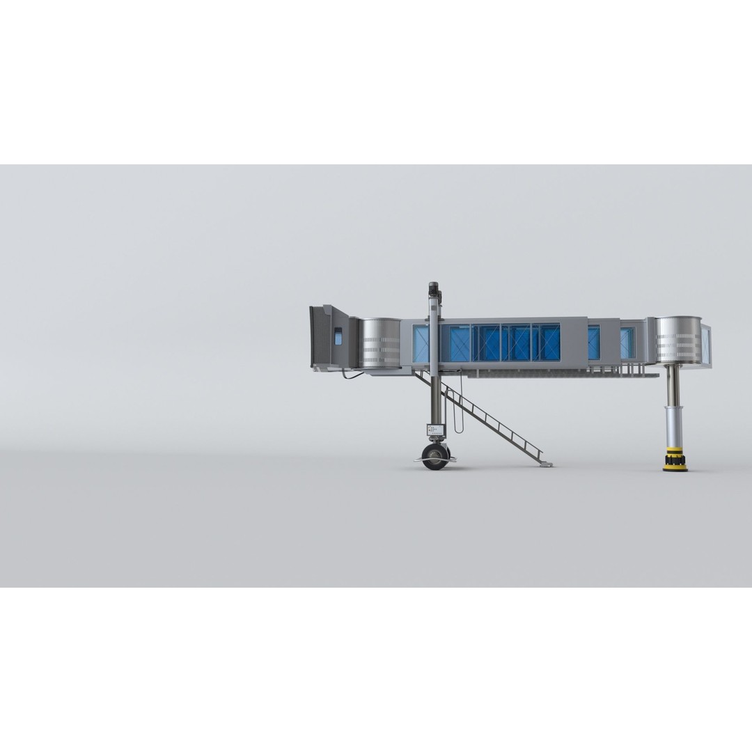 Airport Passenger Bridge 3D Model – Rigged Animation Asset, FBX, OBJ - View 40